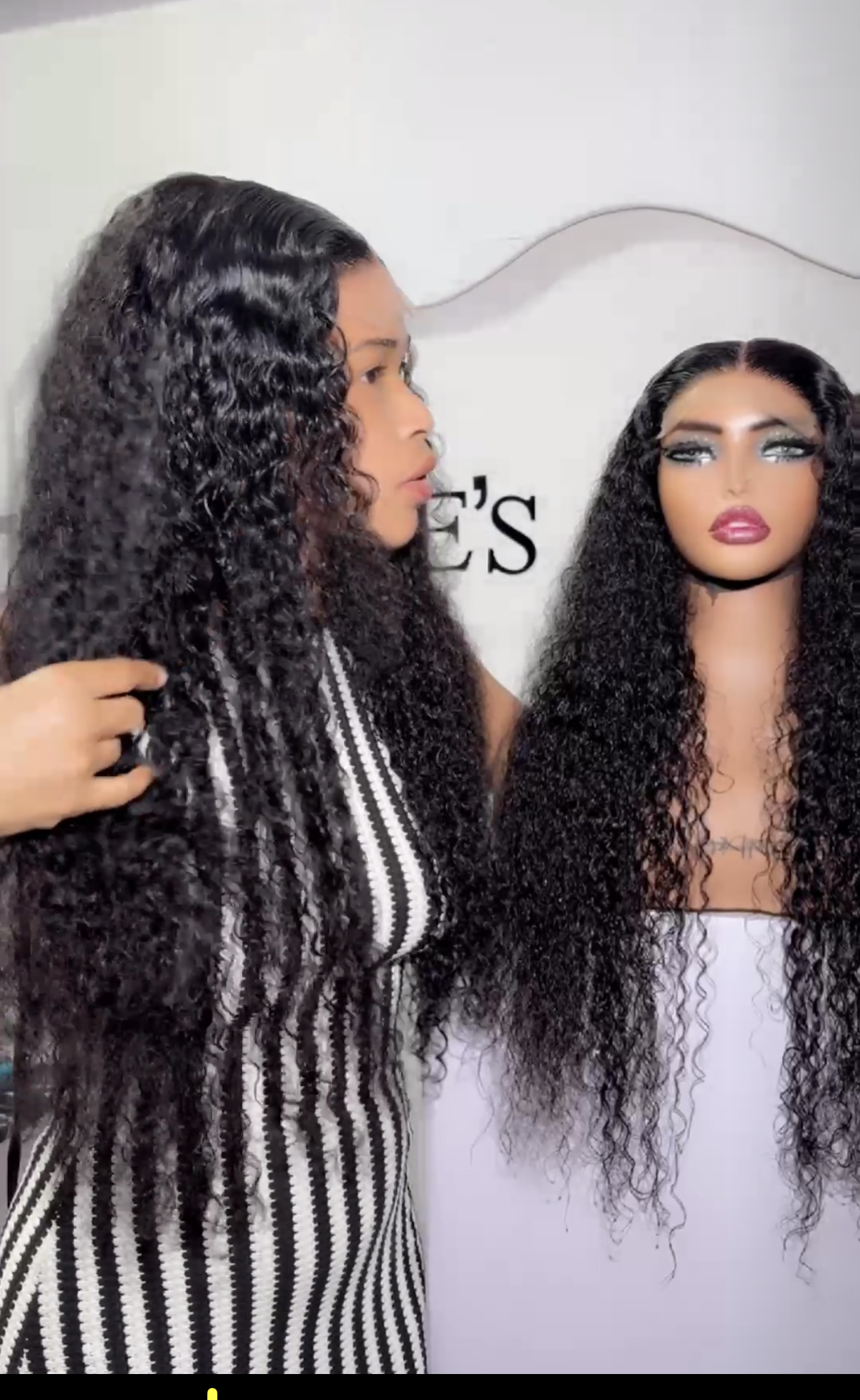 28” Double Drawn wet curls 5 by 5 closure