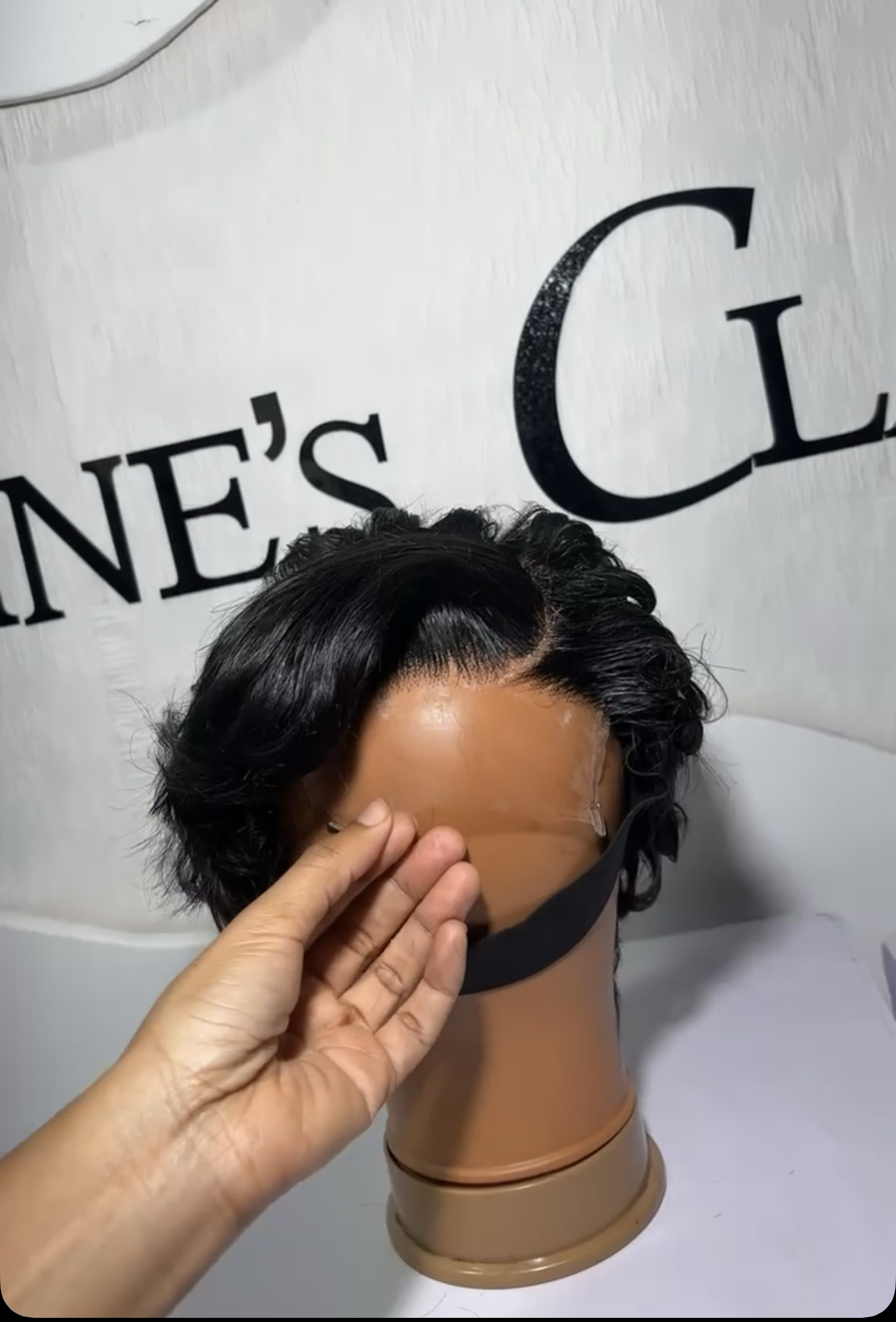 Premium 5 by 5 closure Pixie wig unit